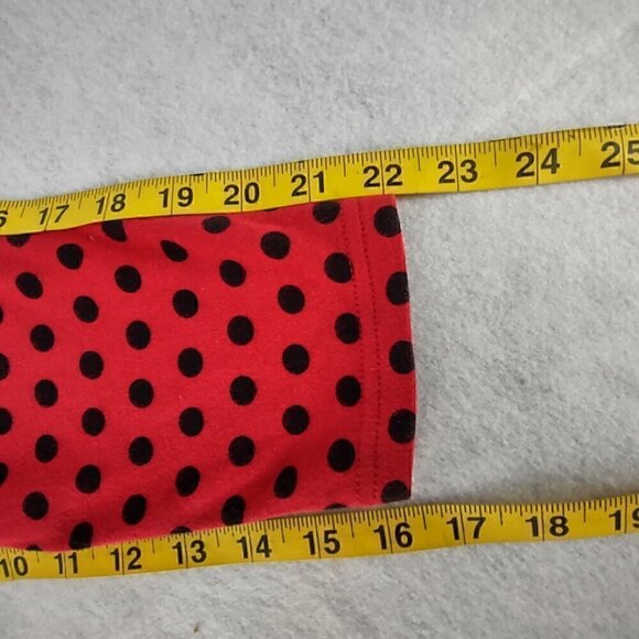 Kim Rogers Womens 100% Cotton Red And Black Polka Dot Pullover Shirt. Size XL - Picture 10 of 12